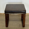 Lucca Studio Vaughn (stool) of black leather top and base 74807