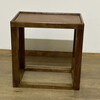 Lucca Studio Capro Walnut and Vintage Leather Top Side Table 74779