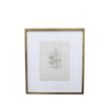 Mid Century Limited Edition French Pencil Drawing, Framed 66752