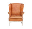 Single Danish Leather Wing Back Arm Chair 26064