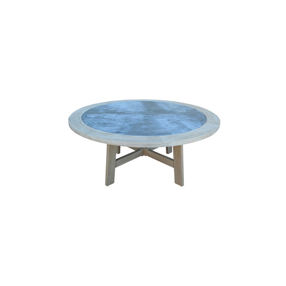 Limited Edition Oak and Zinc Dining Table 27748