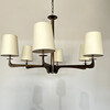 Lucca Studio Hardin Chandelier (6 arm) Parchment Shades 73253