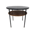 French Ebonized and Rattan Side Table 8720