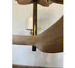 Lucca Studio Bancroft Oak and Brass Chandelier 73462