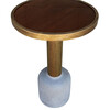 Lucca Limited Edition Wood, Cement and Brass Side Table 24912