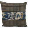 Vintage Indonesian Indigo Ikat Textile Pillow 19451