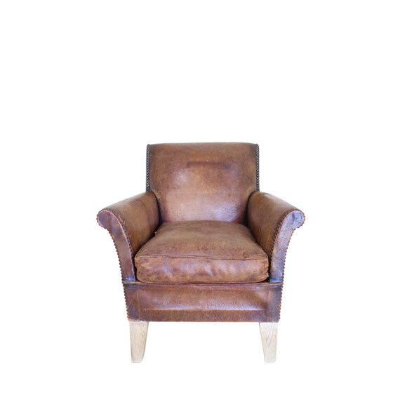 19th Century Swedish Leather Chair 72255