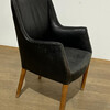 Pristine Danish 1940's Black Leather Chair 74140