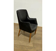 Pristine Danish 1940's Black Leather Chair 74140