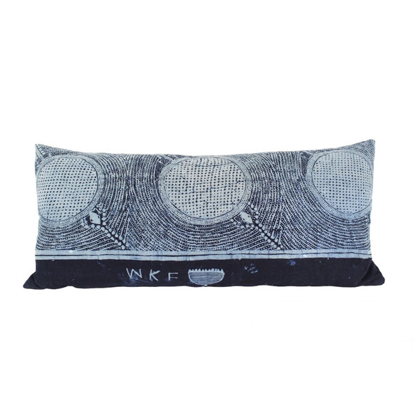 Vintage Indonesian Indigo Batik Textile Pillow 60224