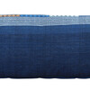 Large Lumbar Vintage Embroidered  Indigo Textile Pillow 20681