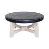 Lucca Studio Milton Round Leather Top Coffee Table 63665