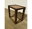 Lucca Studio Capro Walnut and Vintage Leather Top Side Table 74786