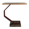Limited Edition Brass and Leather Base Side Table 32108