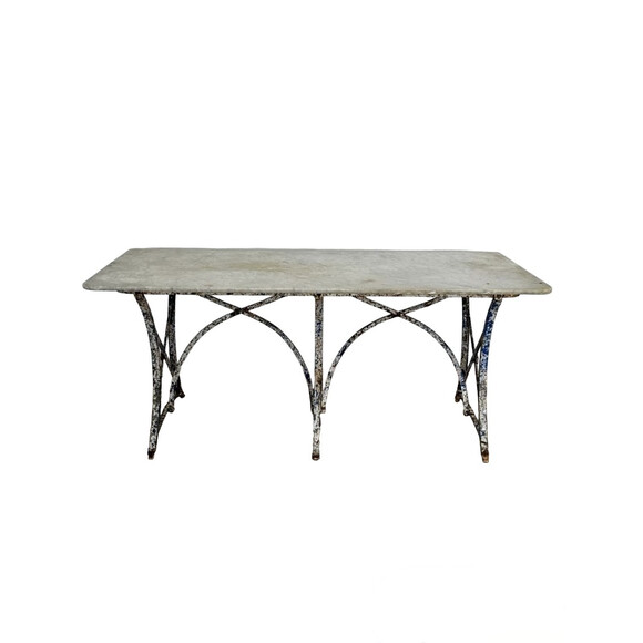 French 19th Century Iron with Marble TopTable 74177