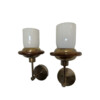 Pair of Limited Edition Bronze Copper and Opaline Sconces 74332