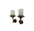 Pair of Limited Edition Bronze Copper and Opaline Sconces 74332