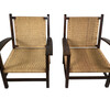Pair of French Rush Lounge Chairs 21021