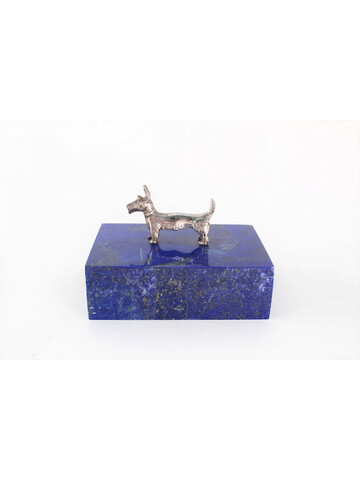 Modern Lapis Lazuli Box with Silver 
