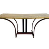 Lucca Limited EditionBrass and Leather Console Table 24380