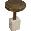 Limited Edition Stone and Metal Side Table 25993