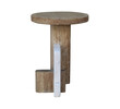 Limited Edition Stone and Oak Side Table 25091