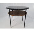 French Ebonized and Rattan Side Table 8720