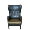 Single 1930's Danish Leather Arm Chair 74205