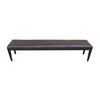 19th Century French Leather Bistro Bench 28389