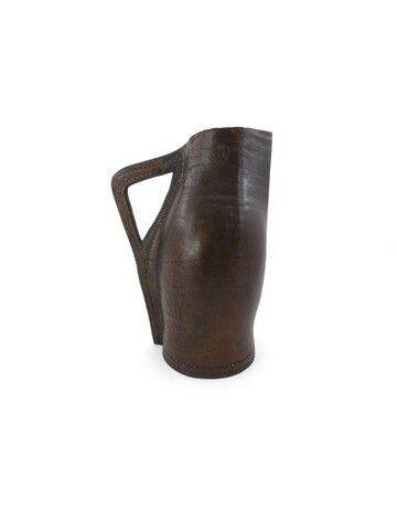 Unusual English Vintage Leather pitcher 68107
