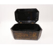 Antique Chinoiserie Black Lacquer Box 55160