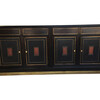 French Ebonized and Leather Buffet 20881