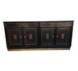 French Ebonized and Leather Buffet 20881
