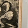 Vintage Danish Modernist Charcoal Painting 73792