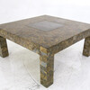Italian 1970's Stone with Copper Coffee Table 17511