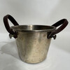 Vintage Silver plate and Leather Wine Bucket 73467