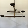 Lucca Studio Channing Chandelier with  Wood and Brass Element. 74690