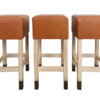 Lucca Studio Set of (3) Percy Saddle
Leather and Oak Stools 65049