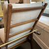 Single French Slat Back Chair with Solid Brass Bar 60484