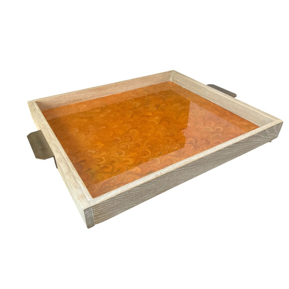 Limited Edition Vintage Italian Marbleized Paper Tray 78118