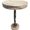 Limited Edition Industrial Element and Oak Top Side Table 33755
