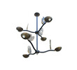 Limited Edition Mixed Elements Steel and Bronze Chandelier 26607
