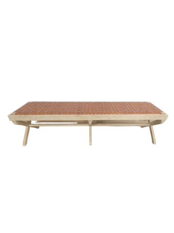 Lucca Studio Sadie Bench (Brown Leather) 66795