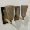 Lucca Studio Rowan Walnut and Bronze Sconces 68925