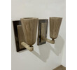 Lucca Studio Rowan Walnut and Bronze Sconces 68925