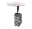 Limited Edition Stone and Oak Side Table 33508