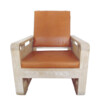 Lucca Studio Remy Oak And Leather Armchair 60818