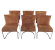  Set of (6) Italian Suede Dining Chairs  11077