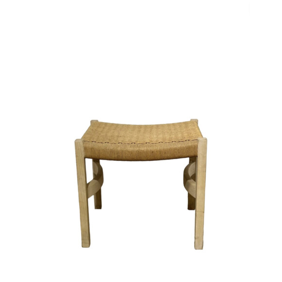 Vintage Danish Stool with Woven Seat 72210