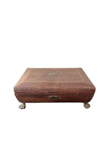 English Regency Faded Leather Box 67760